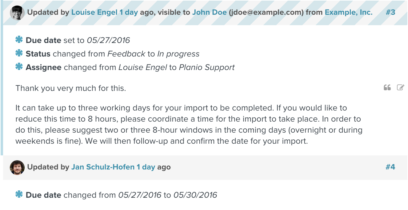 New Look For Help Desk Issues And Private Issues Planio Support